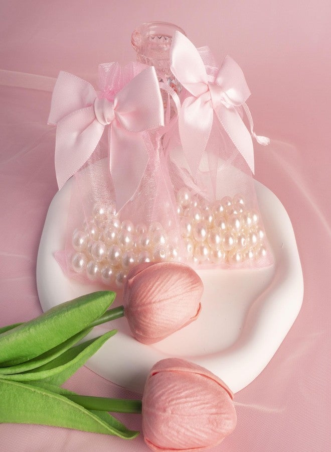 Esdallina 40 PCS 3.6"x4.7"(9x12cm) Premium Sheer Organza Bags Pink Wedding Favor Bags Jewelry Gift Bags for Party Christmas Festival - Image 2